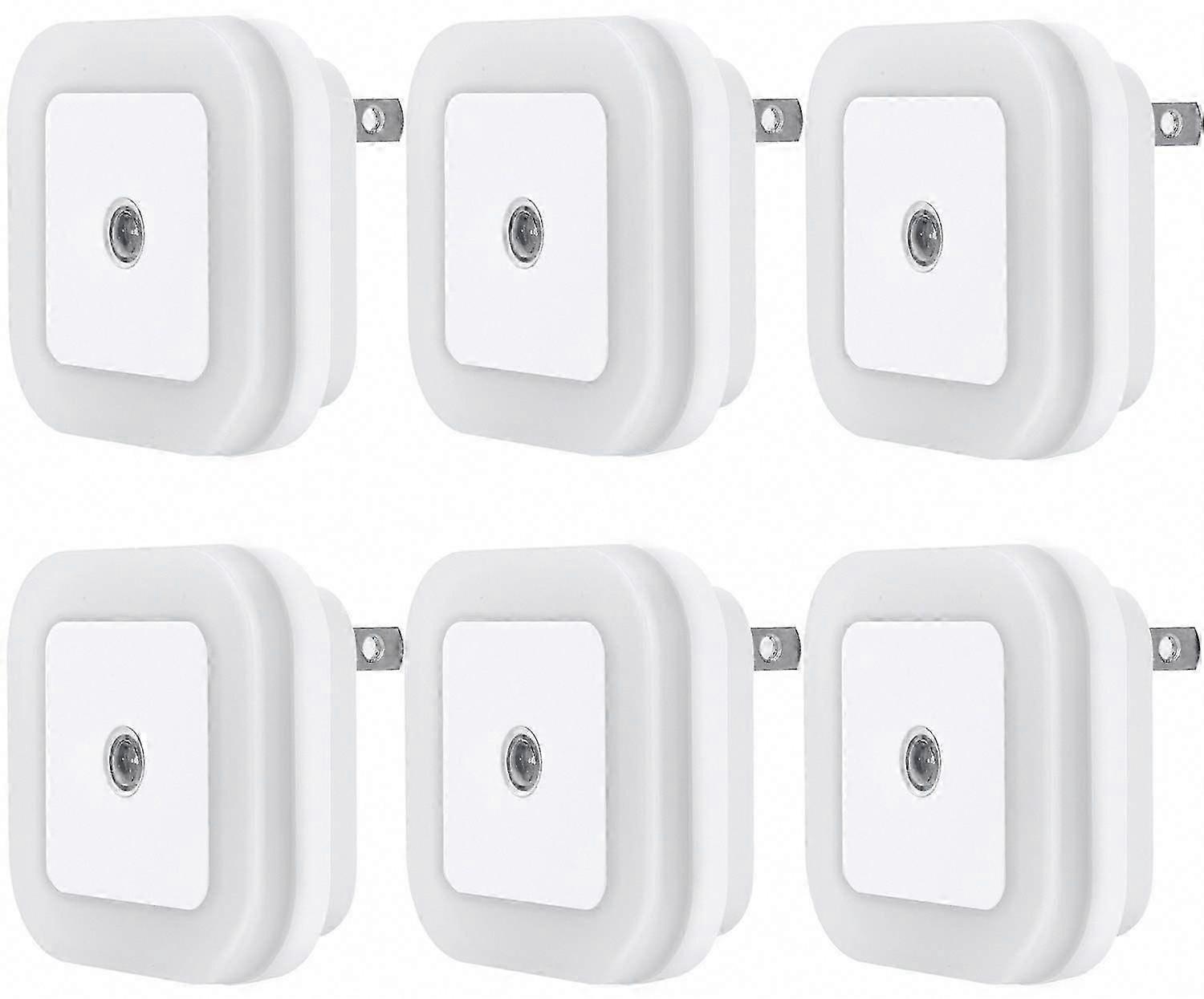 Smart LED Night Light with Auto Dusk to Dawn Sensor, Daylight White 0.5W Plug-in, 6-Pack