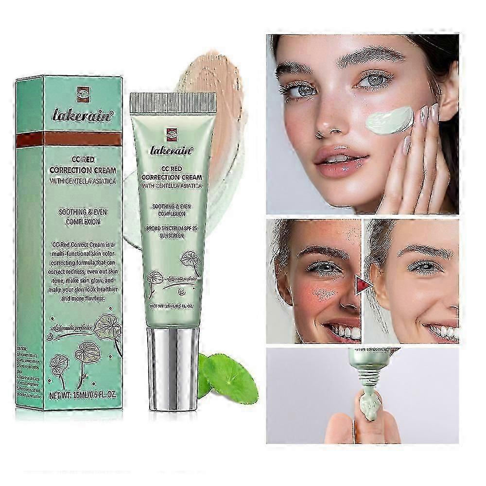 CC Red Correction Cream with Centella Asiatica, Cream against Redness with Centella Asiatica, Even Skin Tone Concealer with Soothing Effect