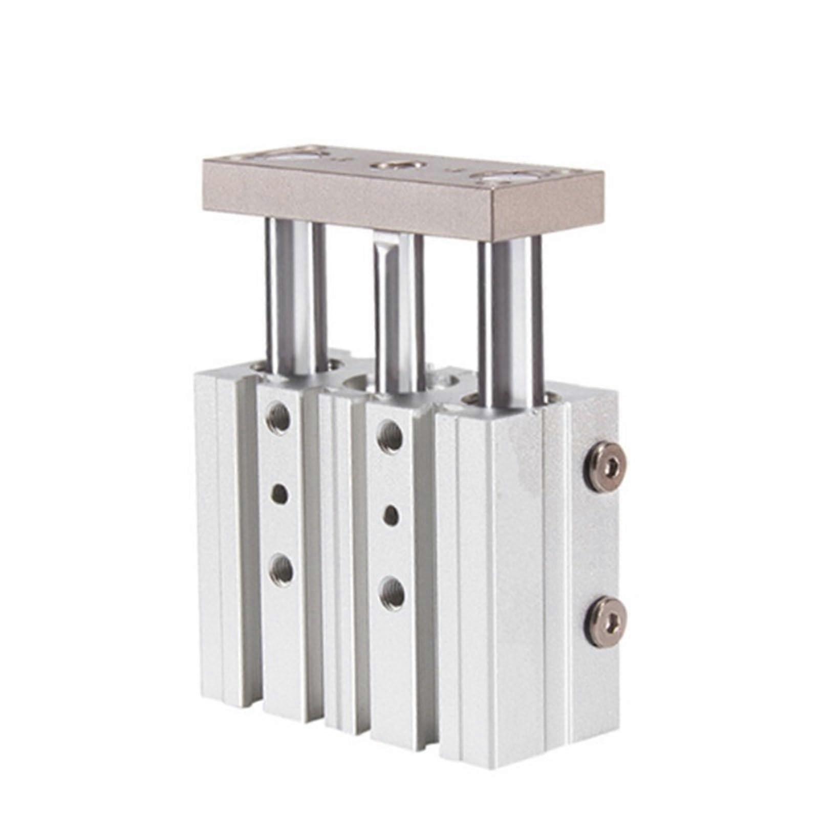 Air Cylinder TC TCM Series 6mm Bore TCM6 Trirod Cylinder Pneumatic Cylinder Bronze Bearing With Magnet Double Acting Type (TCM6X10S)