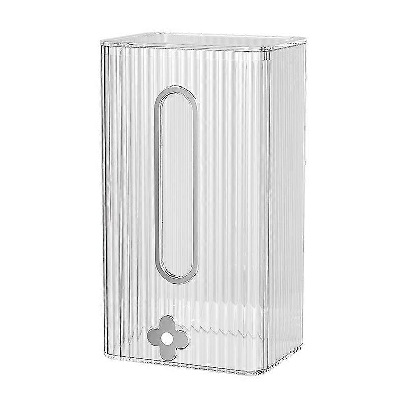 Tissue Box Holder Wall Mounted, Damage-Free Adhesive, Clear Tissue Box
