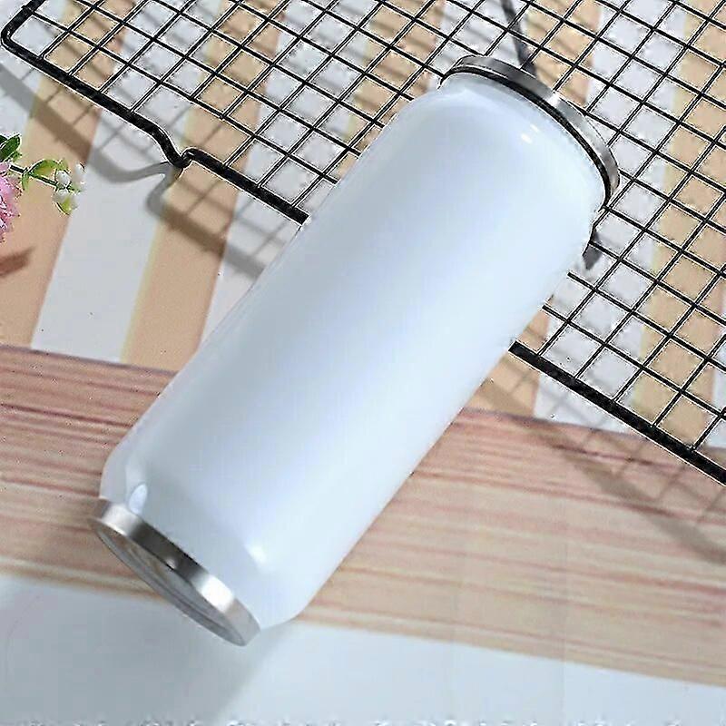 500ml Thermos Stainless Steel Cup Creative Beer Can Insulated Cup Vacuum Cups with Straw Cold Keeper Cola Cans Insulated Bottle