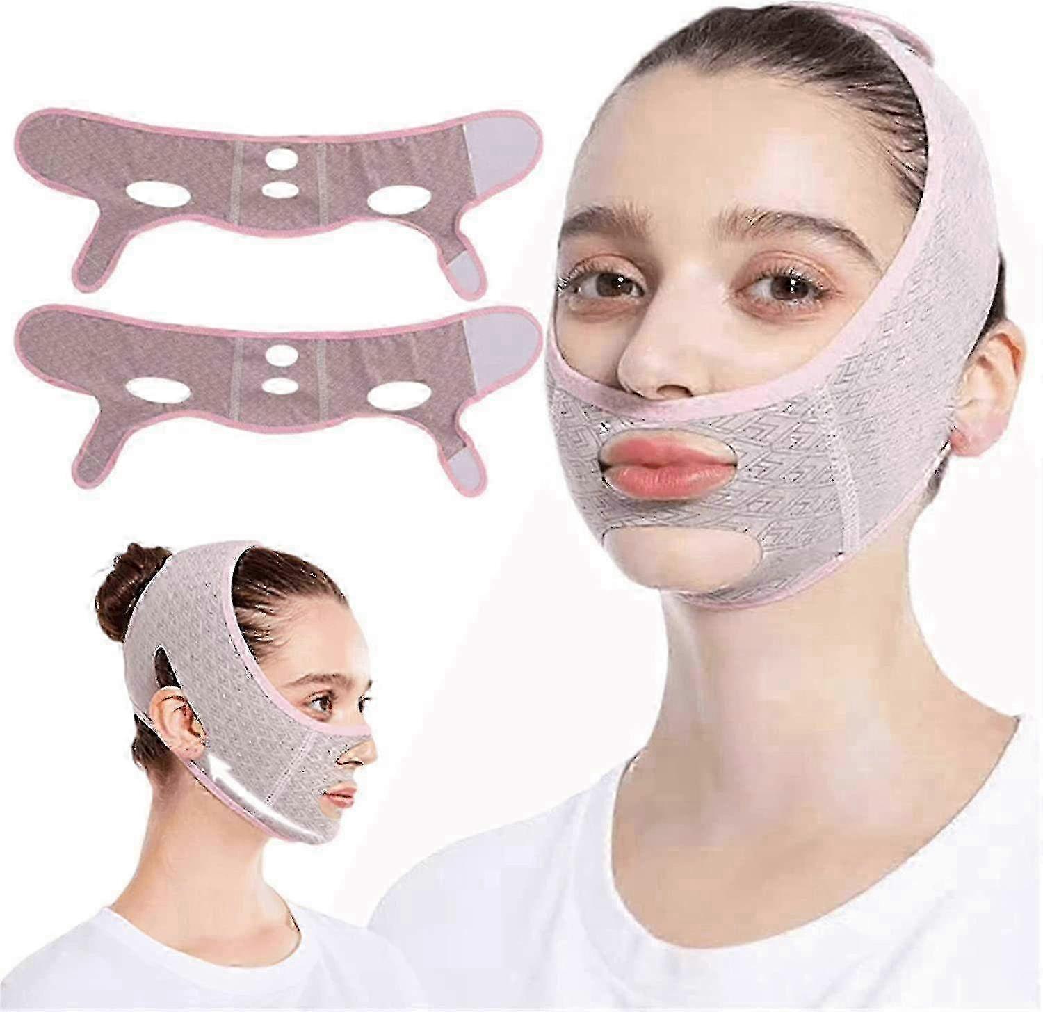 V Line Lifting Mask Facial Slimming Strap - Beauty Face Sculpting Sleep Mask, Reusable V Line Shaping Masks - Double Chin Reducer