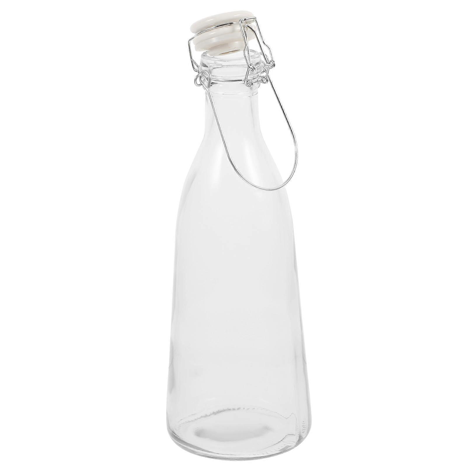 Transparent Glass Buckle Bottle for Convenient Storage LeakProof Travel Use Ideal for Cold Drinks 16 oz