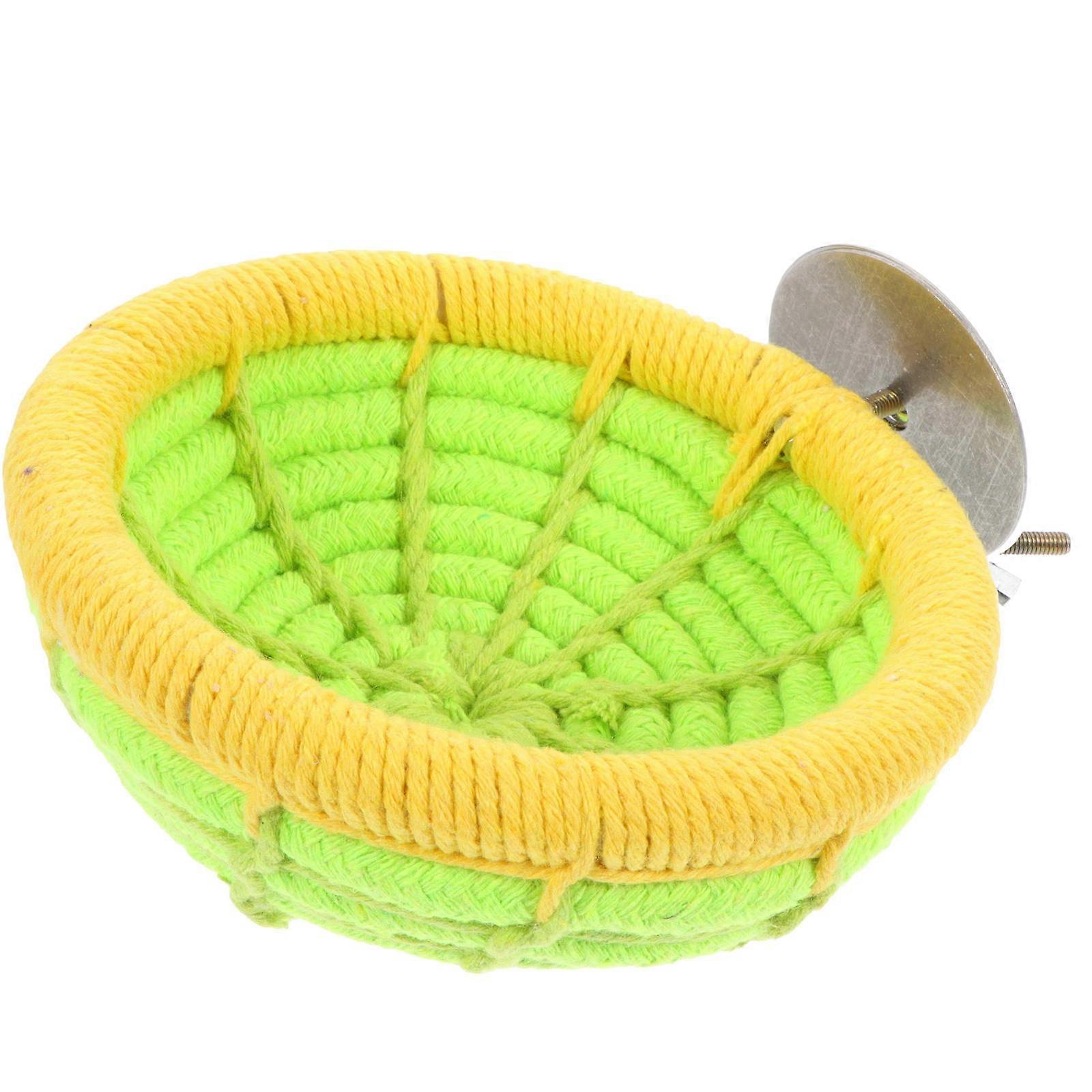 Handwoven Parrot Nest Shelter Indoor Garden Cotton Material Round Shape 1Pack