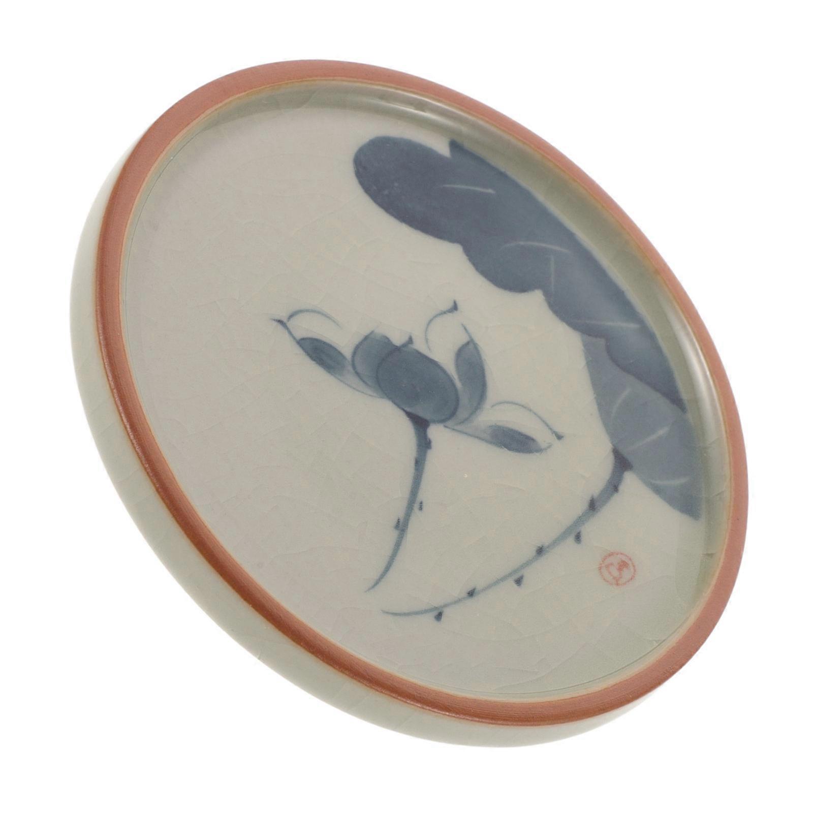 Artistic Hand Painted Ceramic Coasters & Dipping Bowls – Heat Resistant, Unique Design for Coffee Table, Sushi & Condiments Serving