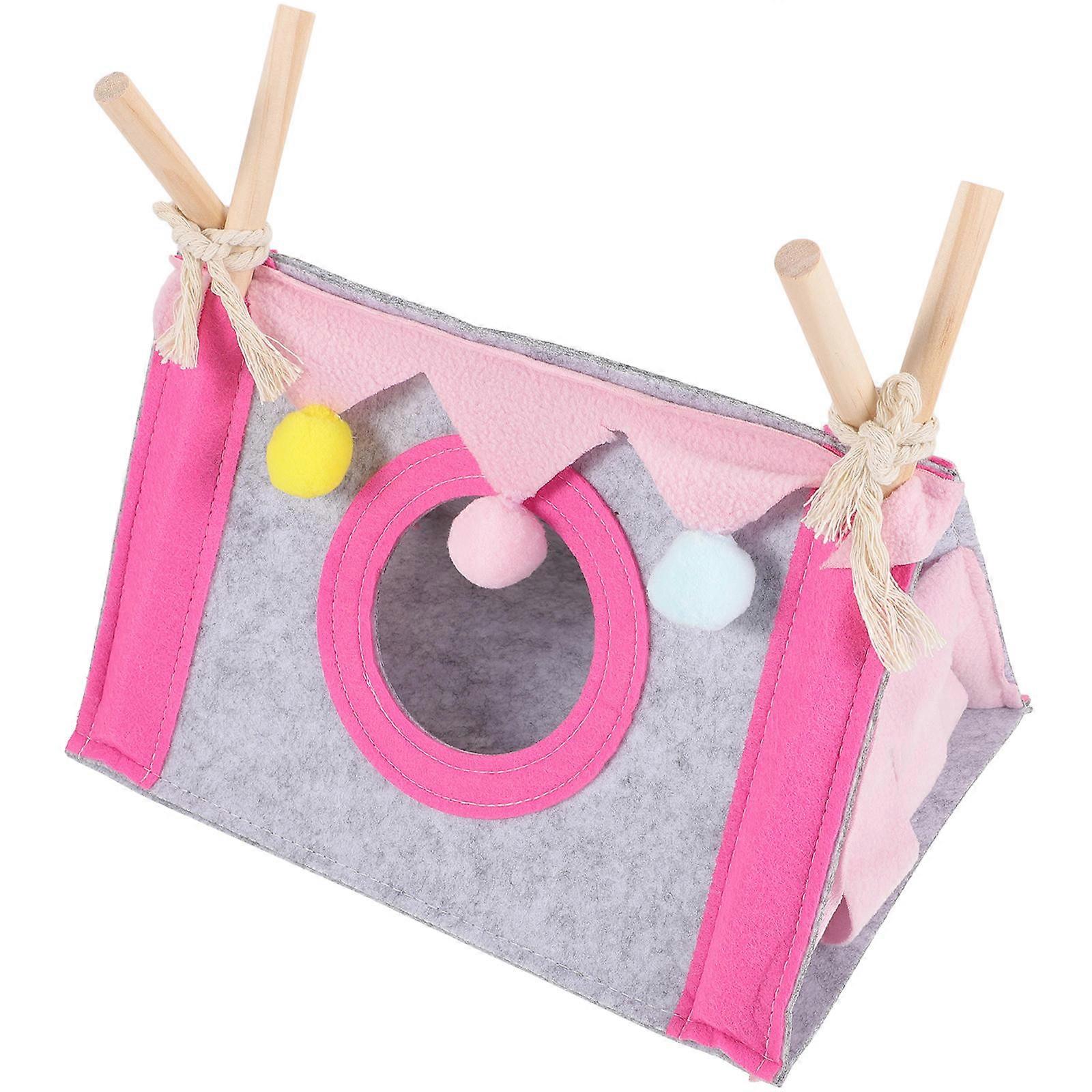 Portable Hamster Nest Indoor Pet Sleeping Hut With Round Opening Suitable For Autumn And Winter Comfort 1Set