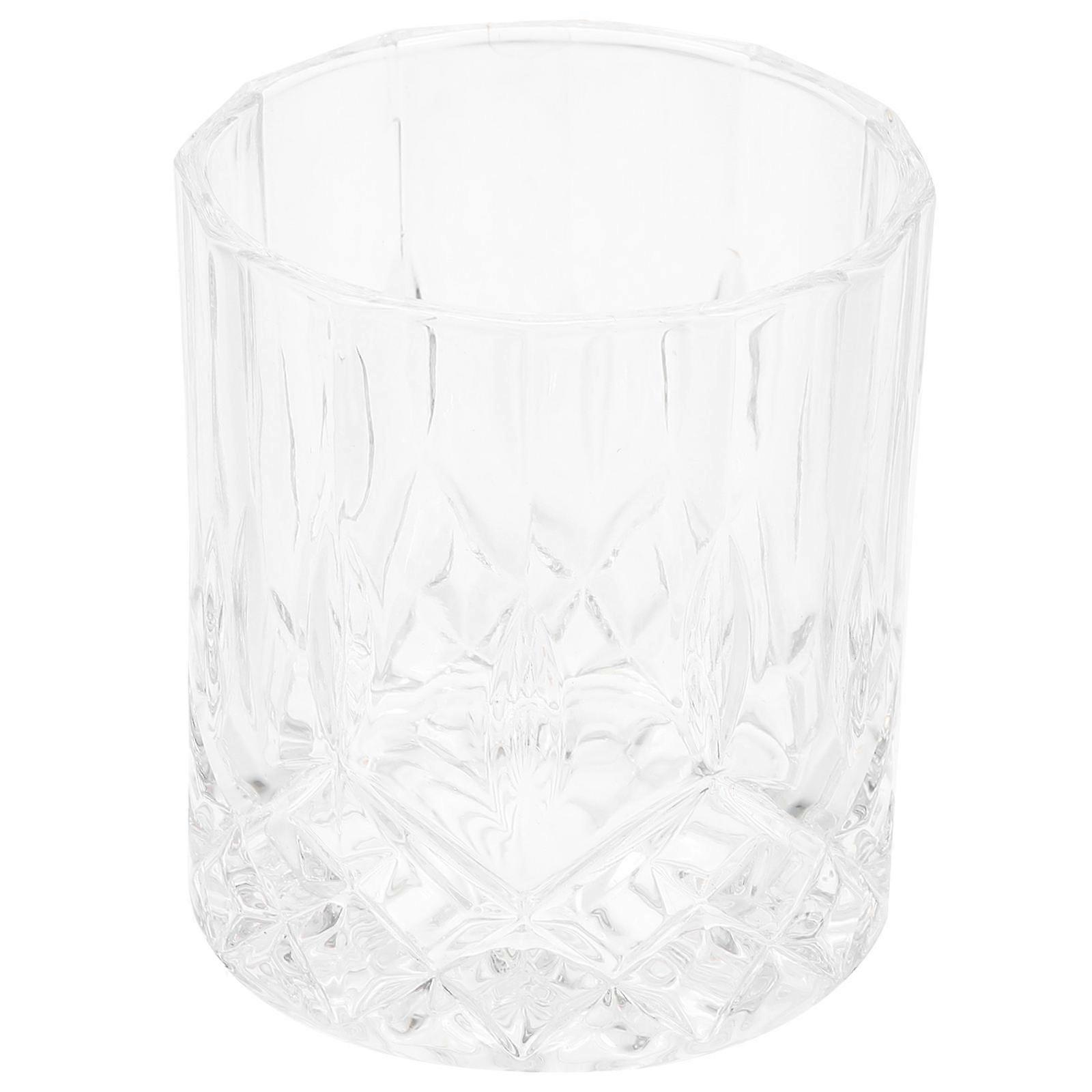 2Pcs Round Transparent Drinking Glass Cups For Juice Tea Suitable For Housewarming Gift 8X8X7.5CM
