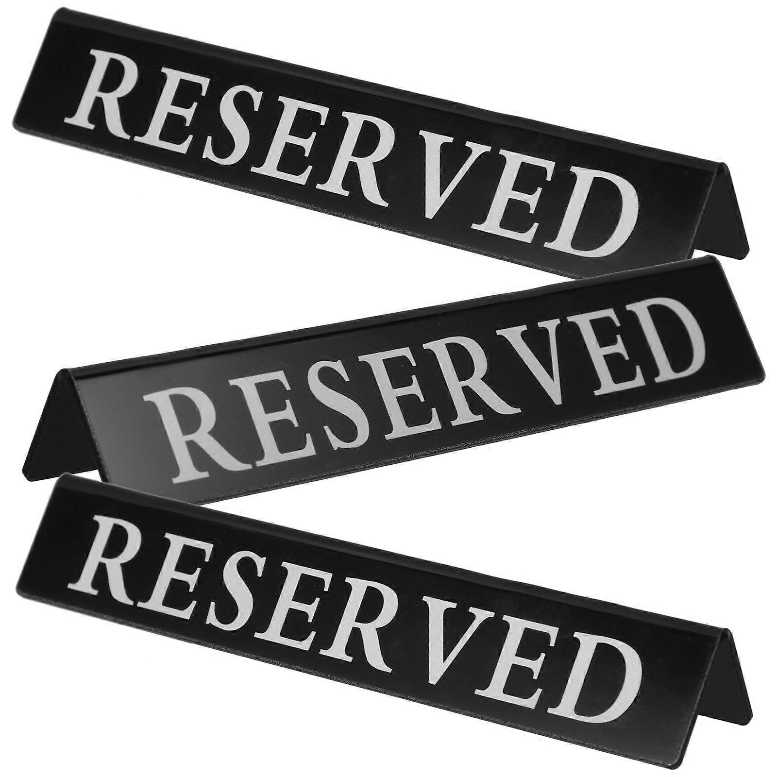 Elegant Black Acrylic Reserved Table Signs for Efficient Seating Arrangements Perfect for Weddings and Restaurants
