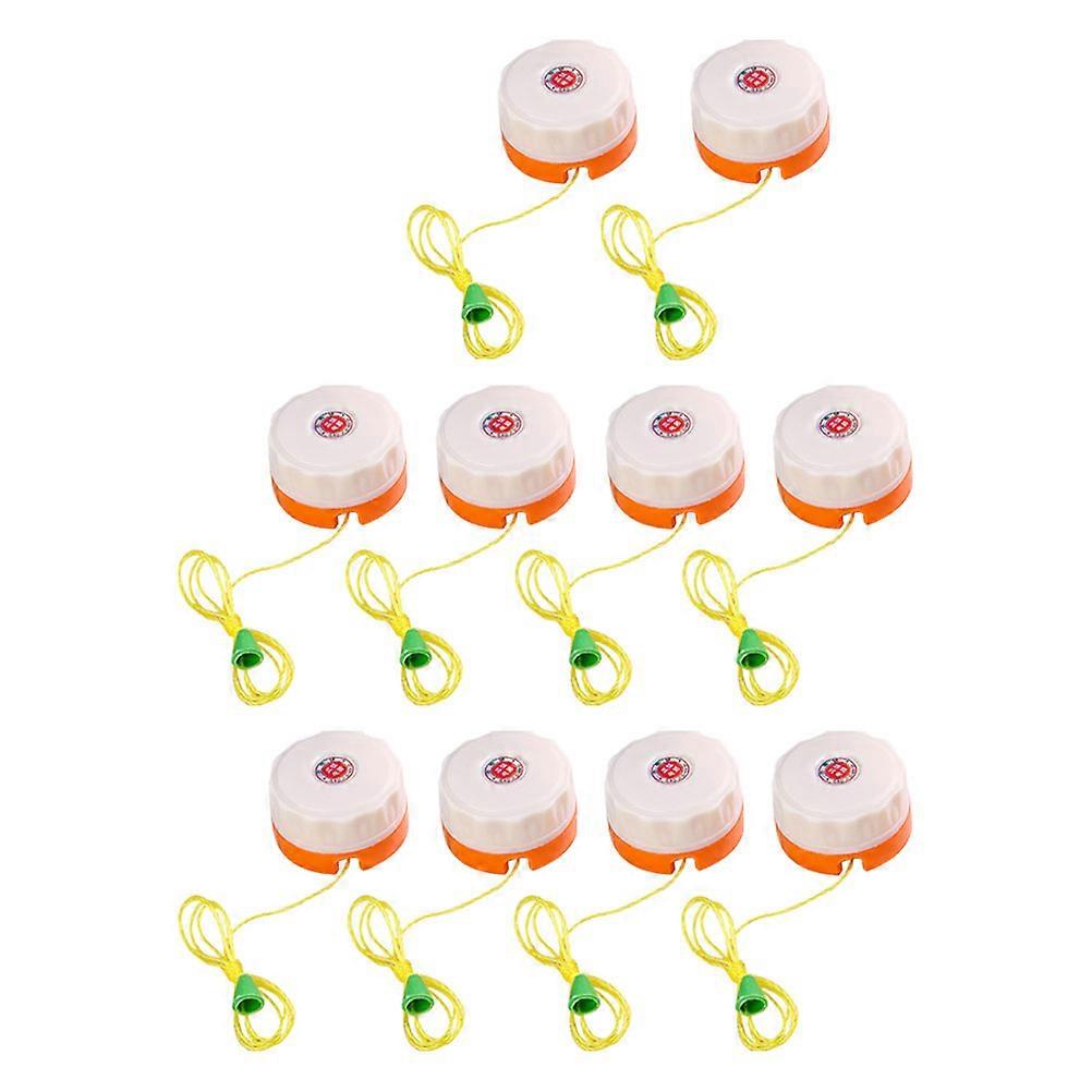 Orange Ceiling Fan Pull Switch for Home Use Plastic Easy to Install 10 Pieces