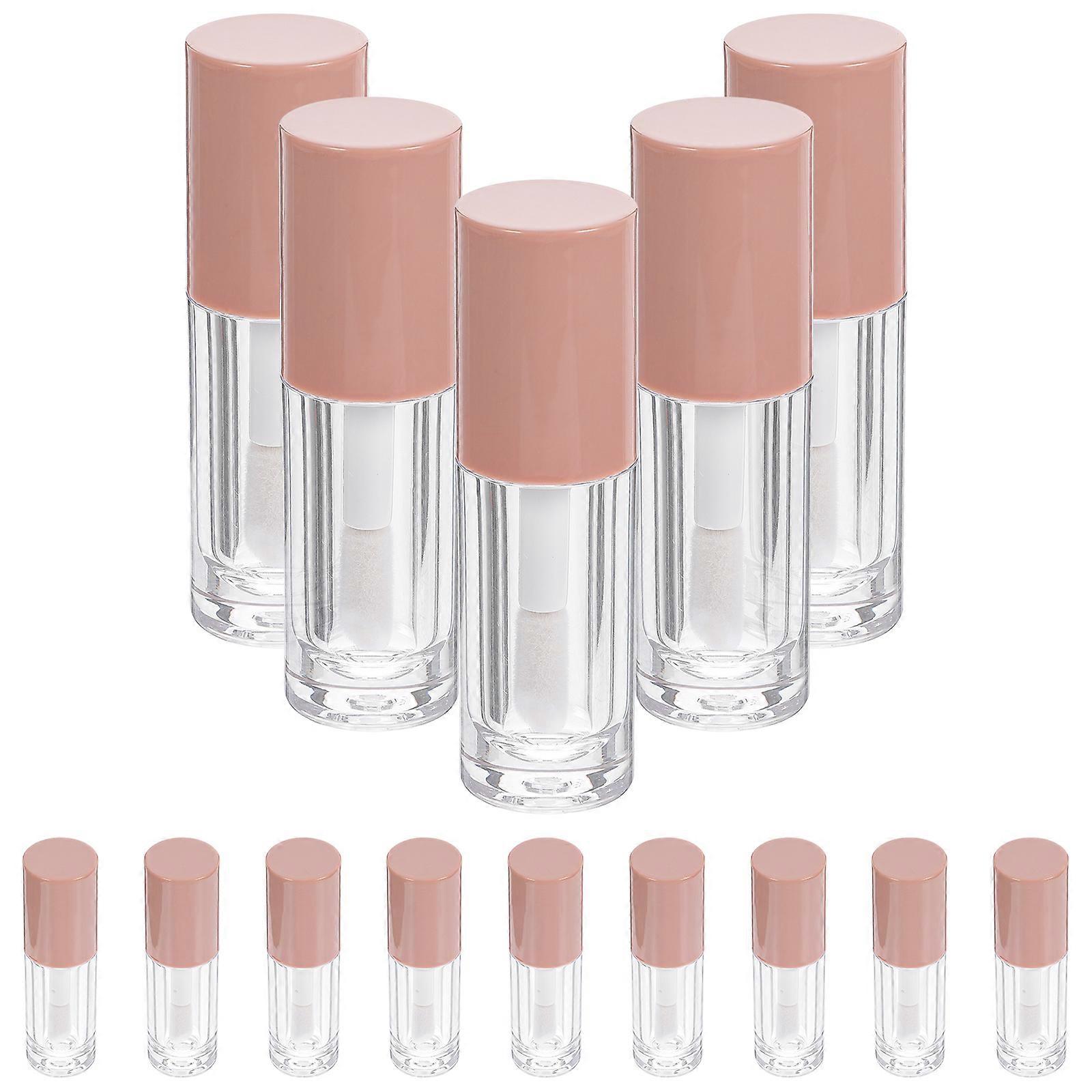14 Pcs Clear Empty Lip Gloss Tubes with Wands Portable Plastic Containers for Travel and Gifting Skin Pink Color