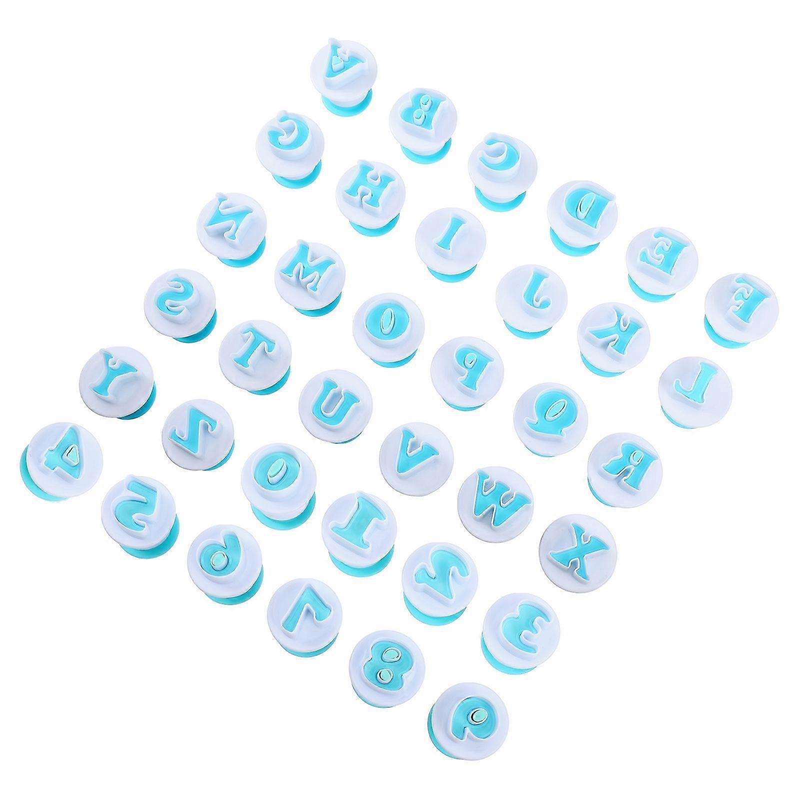 Cookie Stamp Impress Embosser For DIY Cake Decorating With Blue PP Material 1 Set