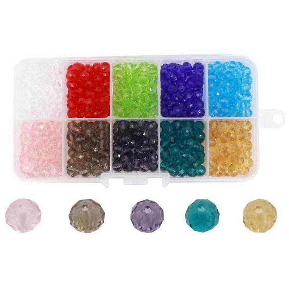 DIY Projects Jewelry Making Beads 500Pcs Crystal Flat Round Beads Durable For Handmade Craft Supplies