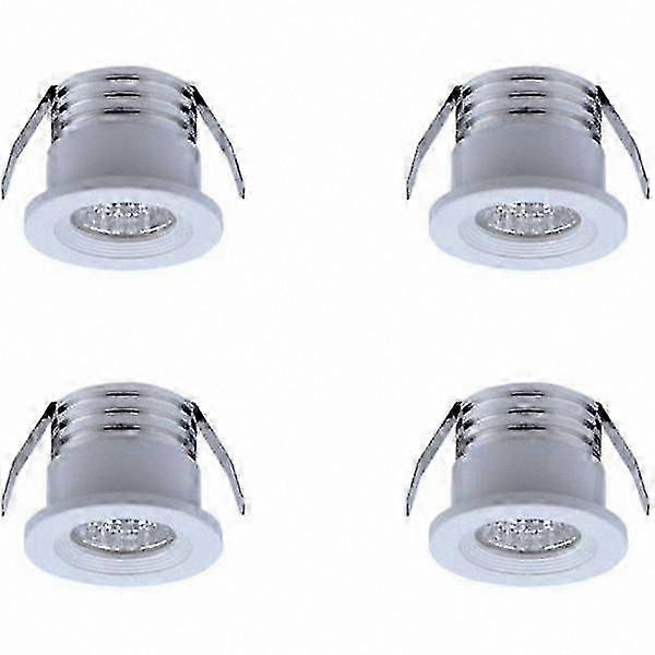 4-Pack Mini Recessed LED Spotlights, 3W Cool White Lighting Solution