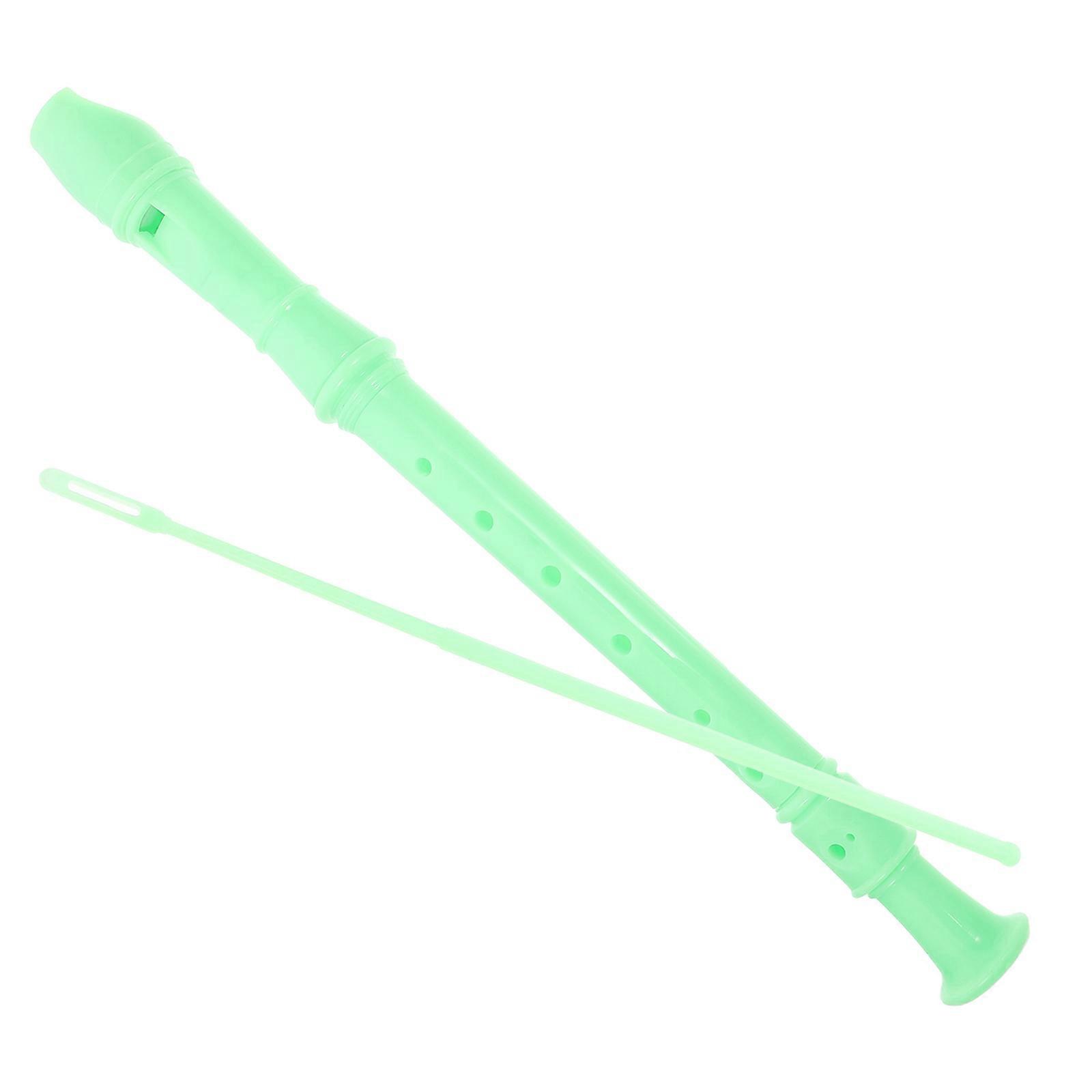 Kids Musical Instruments Soprano Recorder For School Bands And Classical Music Performances Light Green 1Pack