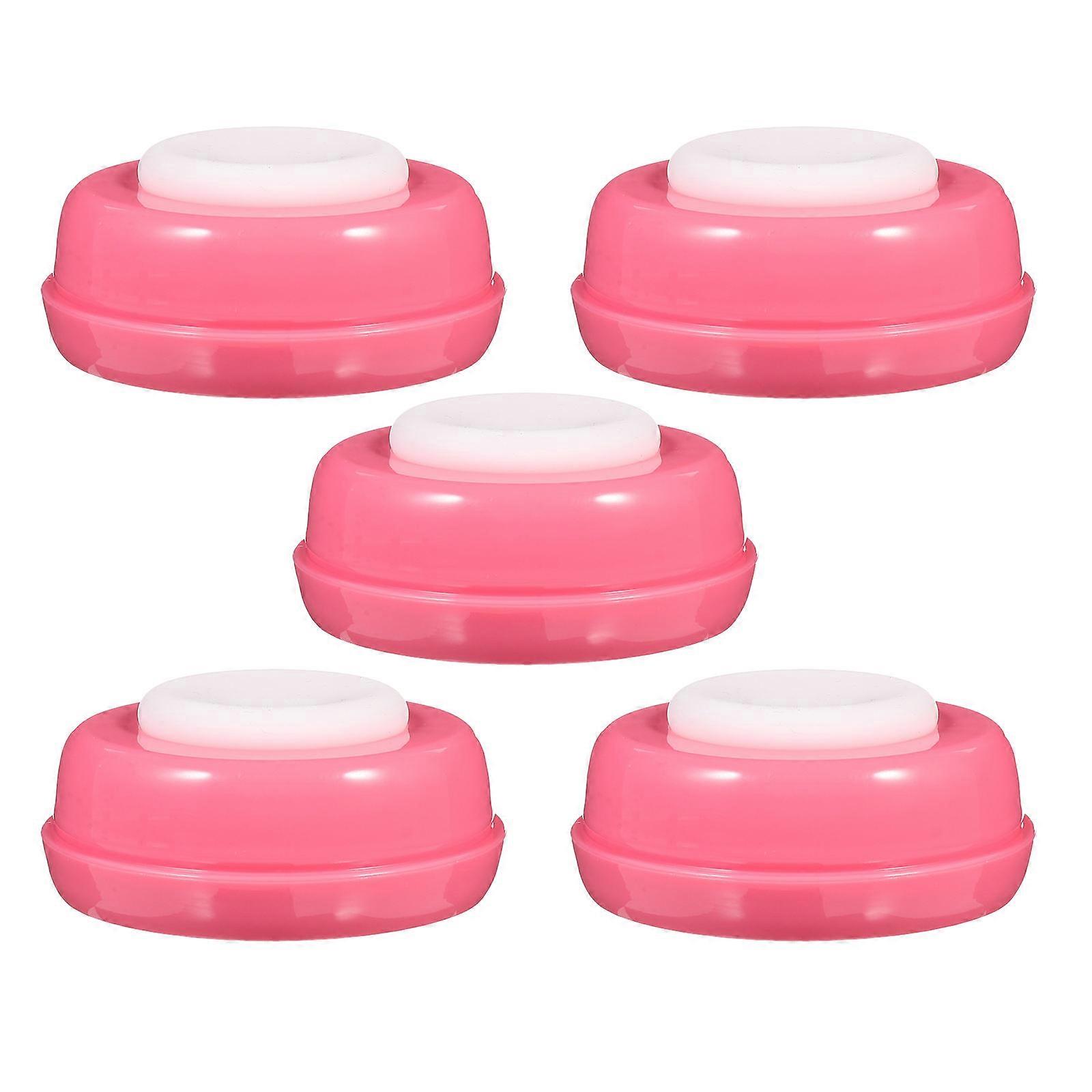 5pcs Universal Baby Bottle Sealing Disks Leak Proof Silicone Caps for Glass Milk Bottles Travel Formula Storage Bottle Lids