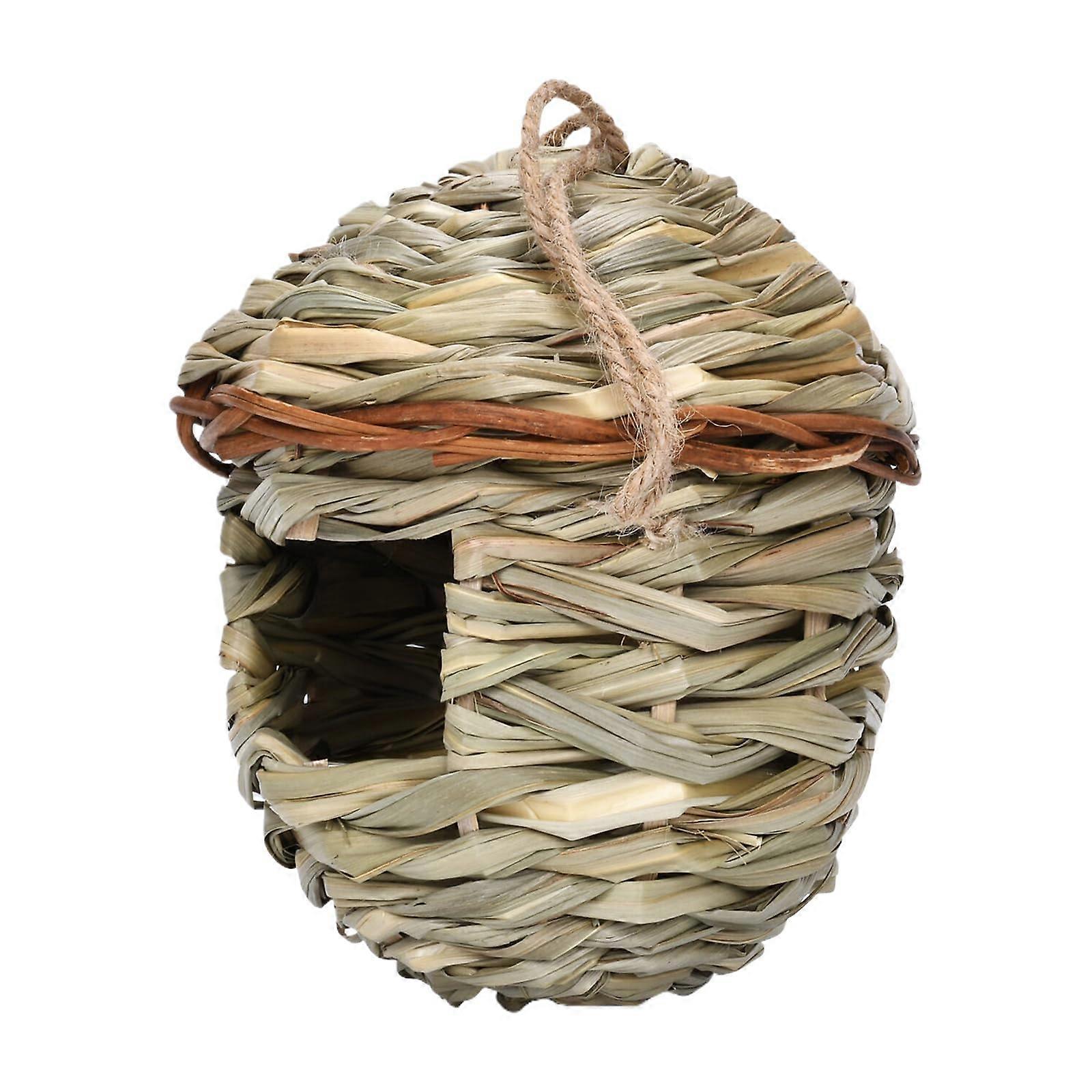 Handmade Bird Protection Cage for Outdoor, Solid Color Hanging Parrot Nest A2, Woven Design, Pet Accessories