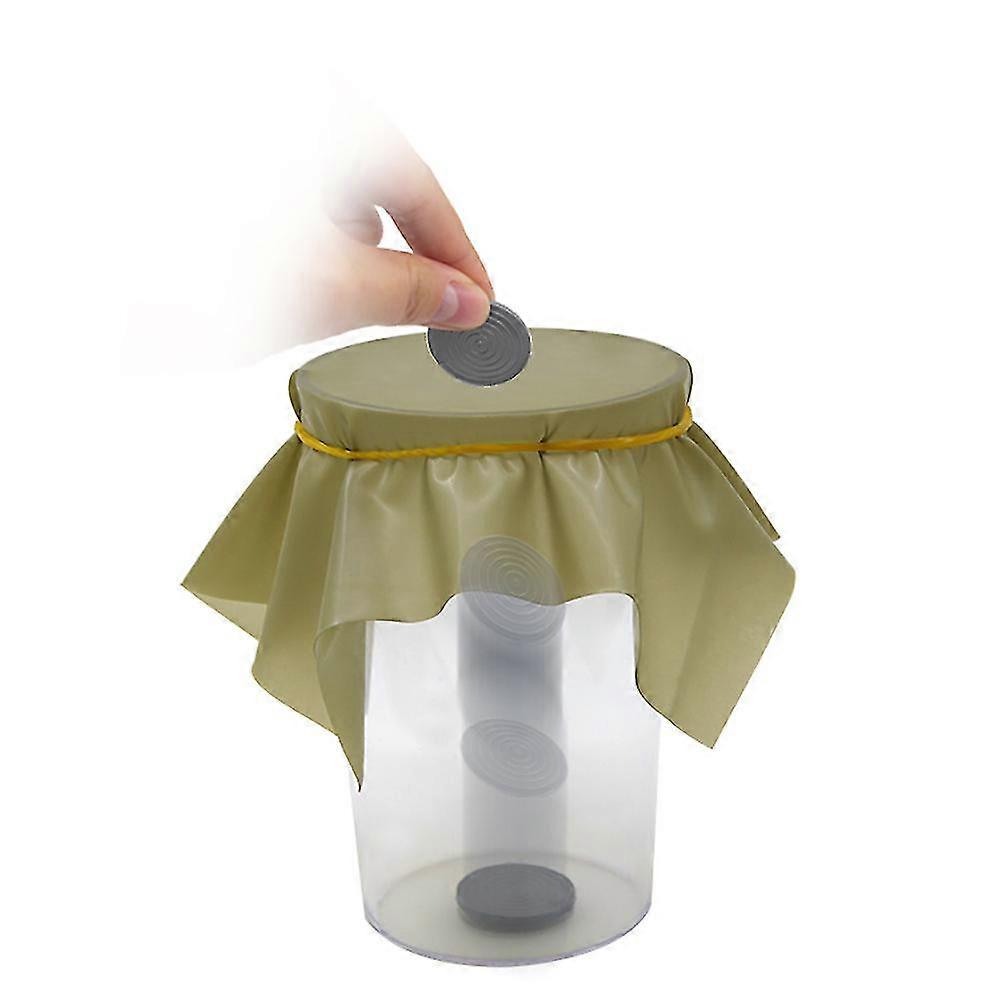 6-Inch Coin Penetration Magic Trick Set with Rubber Sheet and Dish for Party Entertainment Props