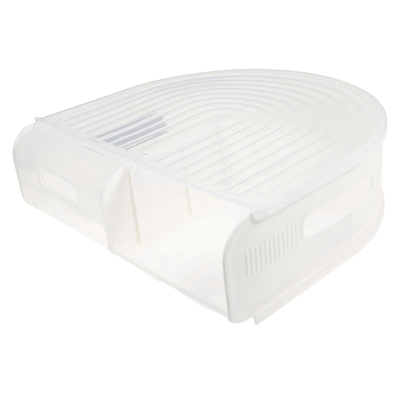 Egg Storage Container for Refrigerator, Transparent Egg Holder, Durable Non-Slip Impact-Resistant, Multi-Functional Ivory Design