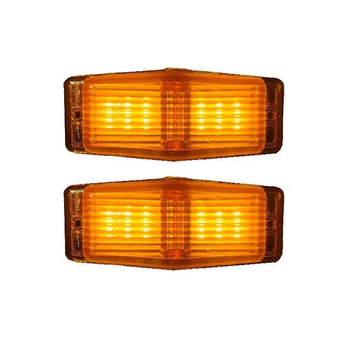 2pcs Led Marker Lights Front Double Burner Indicator Lampfor Scania Volvo Man Benz Truck Lorry Front