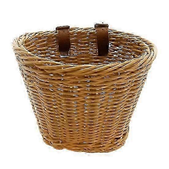 Handwoven Bike Front Basket - Large Capacity, Sturdy & Easy to Install Handlebar Mount