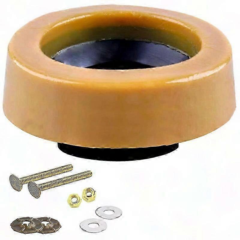 Kit inel de ceară de toaletă foarte gros cu flanșă și șuruburi pentru toalete cu ieșire pe podea - Instalare nouă sau reașezare
