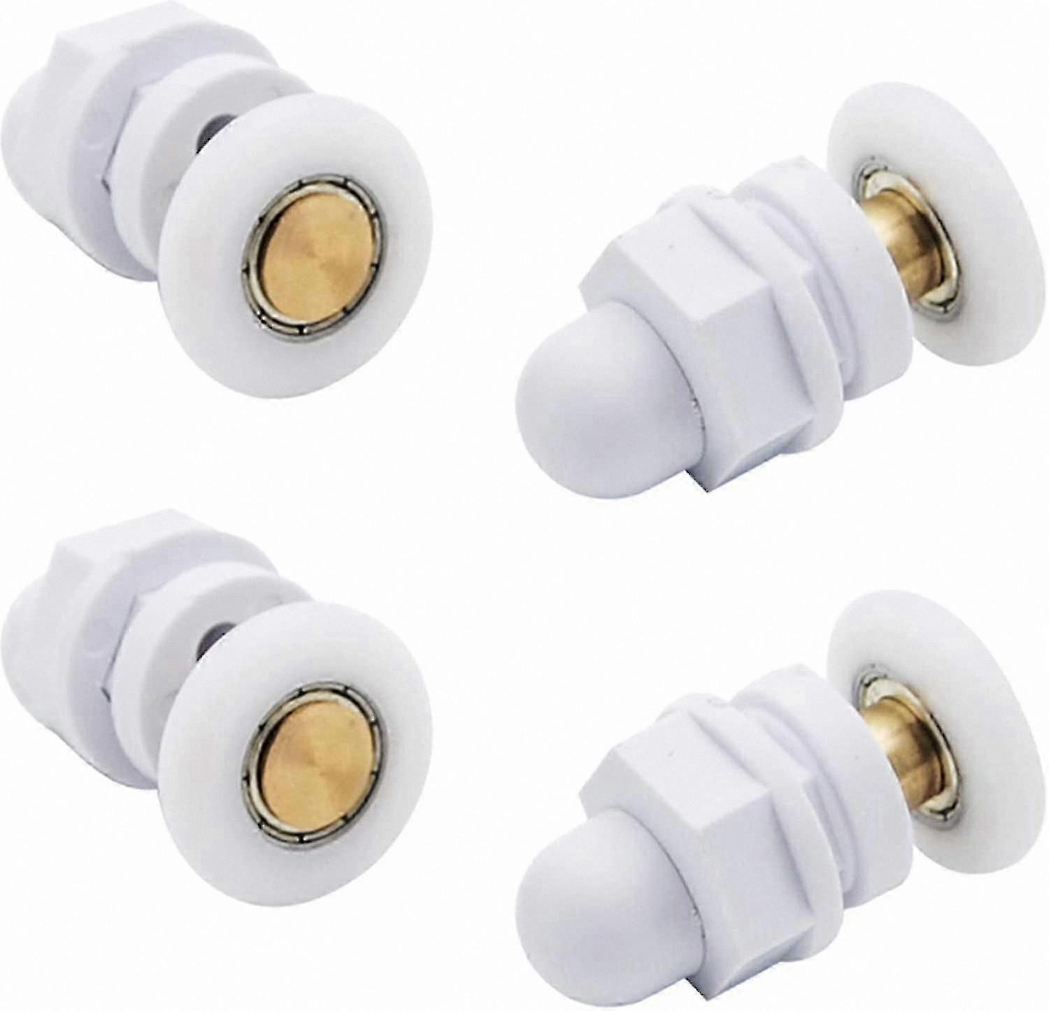 4-Pack Brass Rollers for Sliding Shower Doors, Premium Quality Door Rollers for Smooth Operation