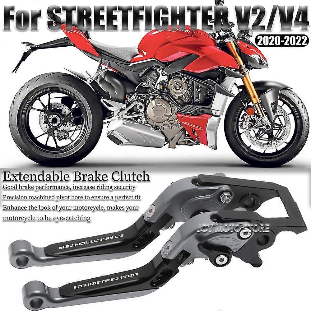 For Ducati Streetfighter v2 v4 2020-2022 Motorcycle Accessories CNC Brake Clutch Levers Adjustable Extendable Handlebar Grips -D