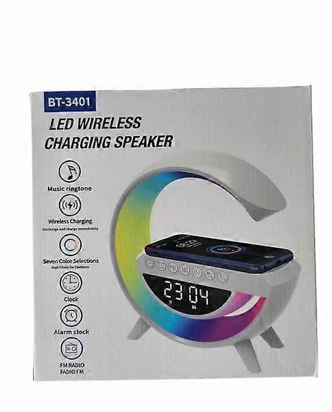 Głośnik Zegar Lampka nocna Ładowarka, Bluetooth RGB, z funkcją alarmu