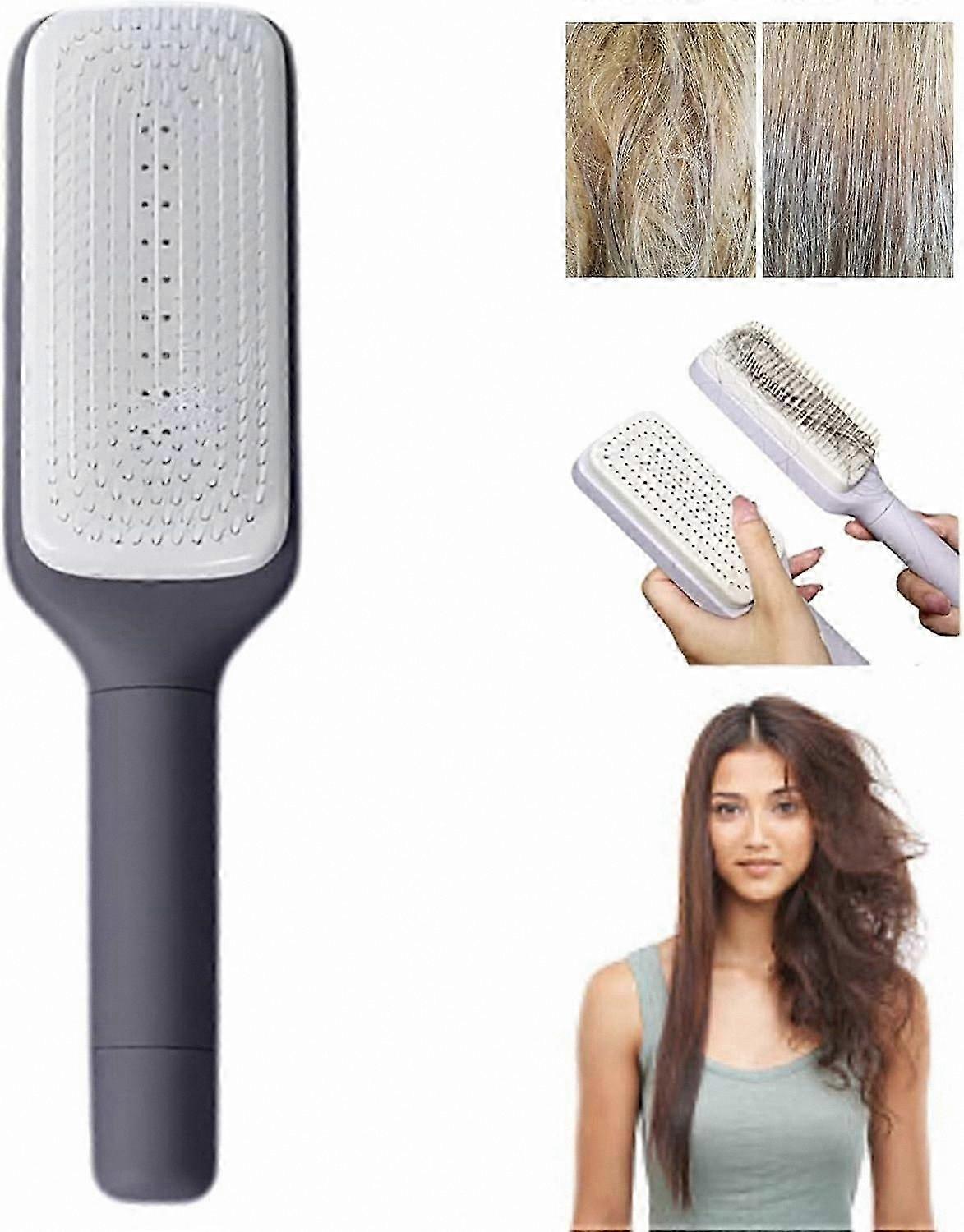 One-Click Retractable Hair Brush, Anti-Static Massage Comb for Adults and Kids