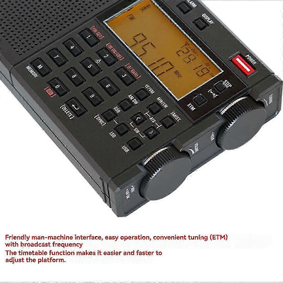 PL-330 Full-Band Portable Radio with Enhanced Reception: FM Stereo, LW/MW/SW SSB Receiver for Shortwave Radio Enthusiasts