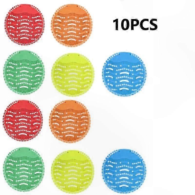 10-Pack Urinal Screens with Deodorizer - Fresh Scent, Splash Reduction, Universal Fit for Most Urinals