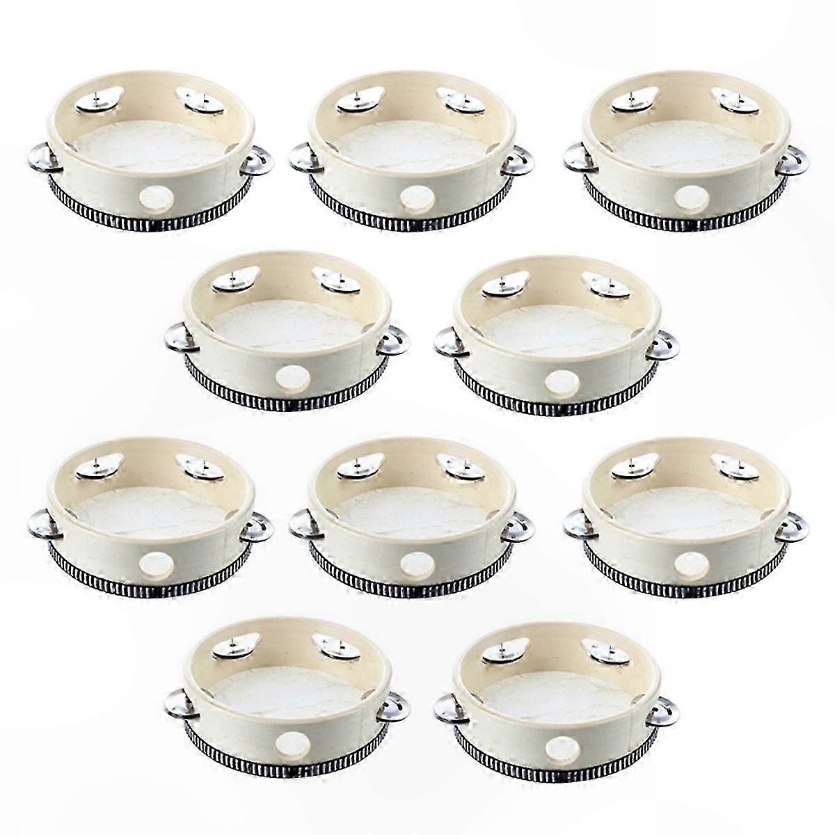 10 Pack Circular Percussion Instruments with Drum Style Design