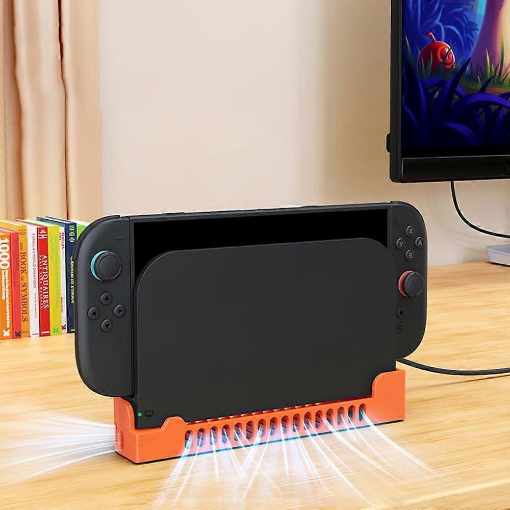 TKdaddy For Nintendo Switch 2 Gaming Console Cooling Stand Elevated Ventilation Dock Heat Dissipation Bracket Orange