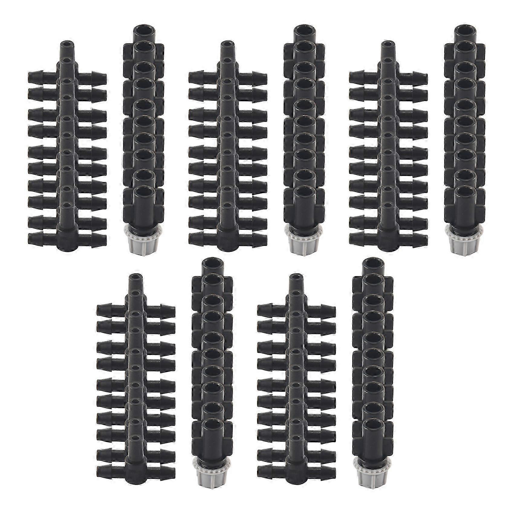 100Pcs Garden Irrigation Kit with Adjustable Atomization Dripper