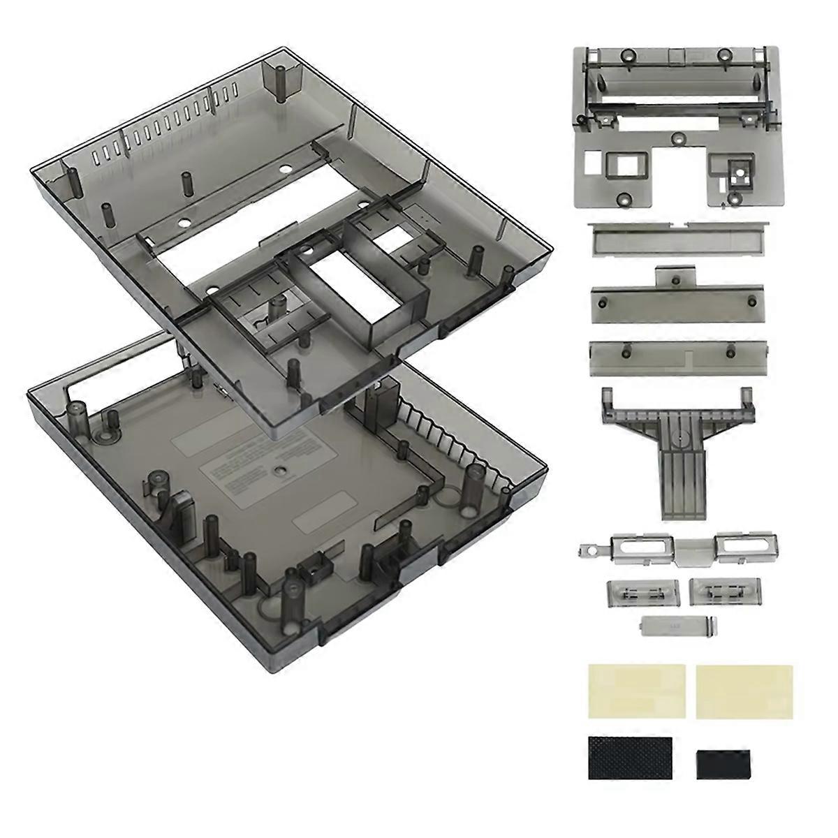 Transparent Shell Replacement Case Substitute Accessories for SNES Console Super Transparent Black