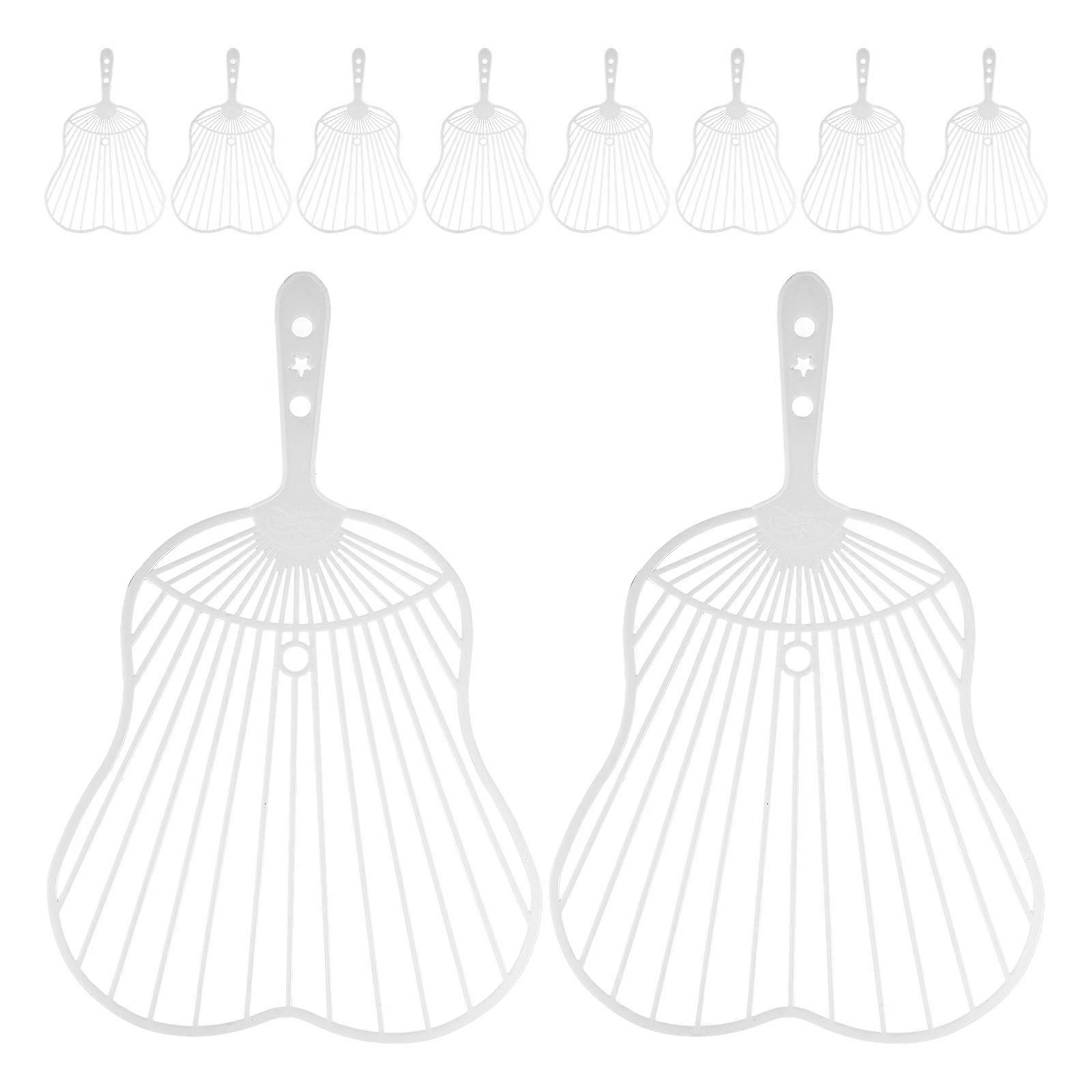 DIY Handcrafted Plastic Fan Frame for Art Craft Projects White Color 20 Pieces