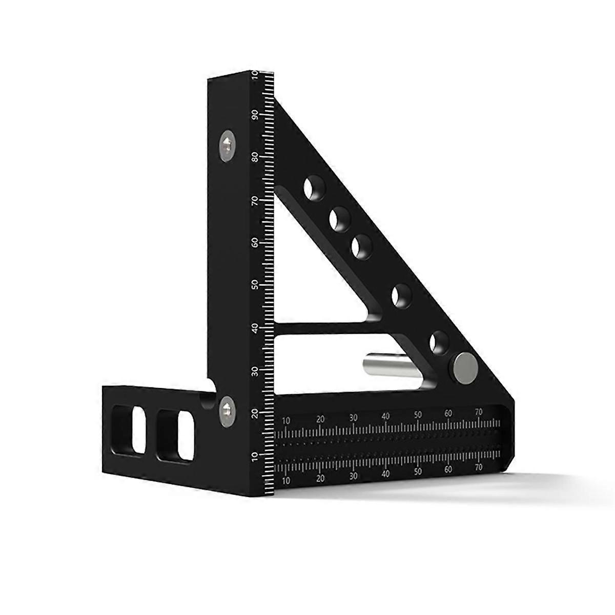 3-In-1 Triangle Hole Ruler High Precision Woodworking Angle Ruler Guage Carpentry Measuring and Mar