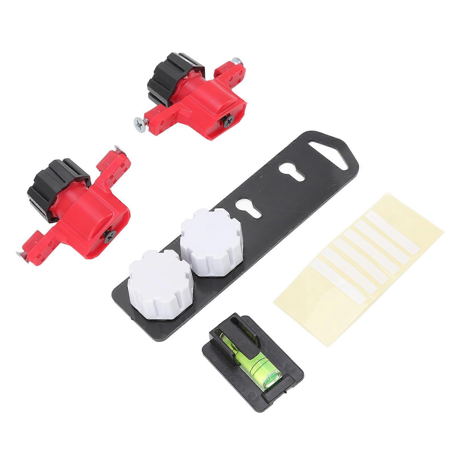 Keyhole Slot Marking Tool with Mini Bubble Level, 7x4.5x3cm, Plastic