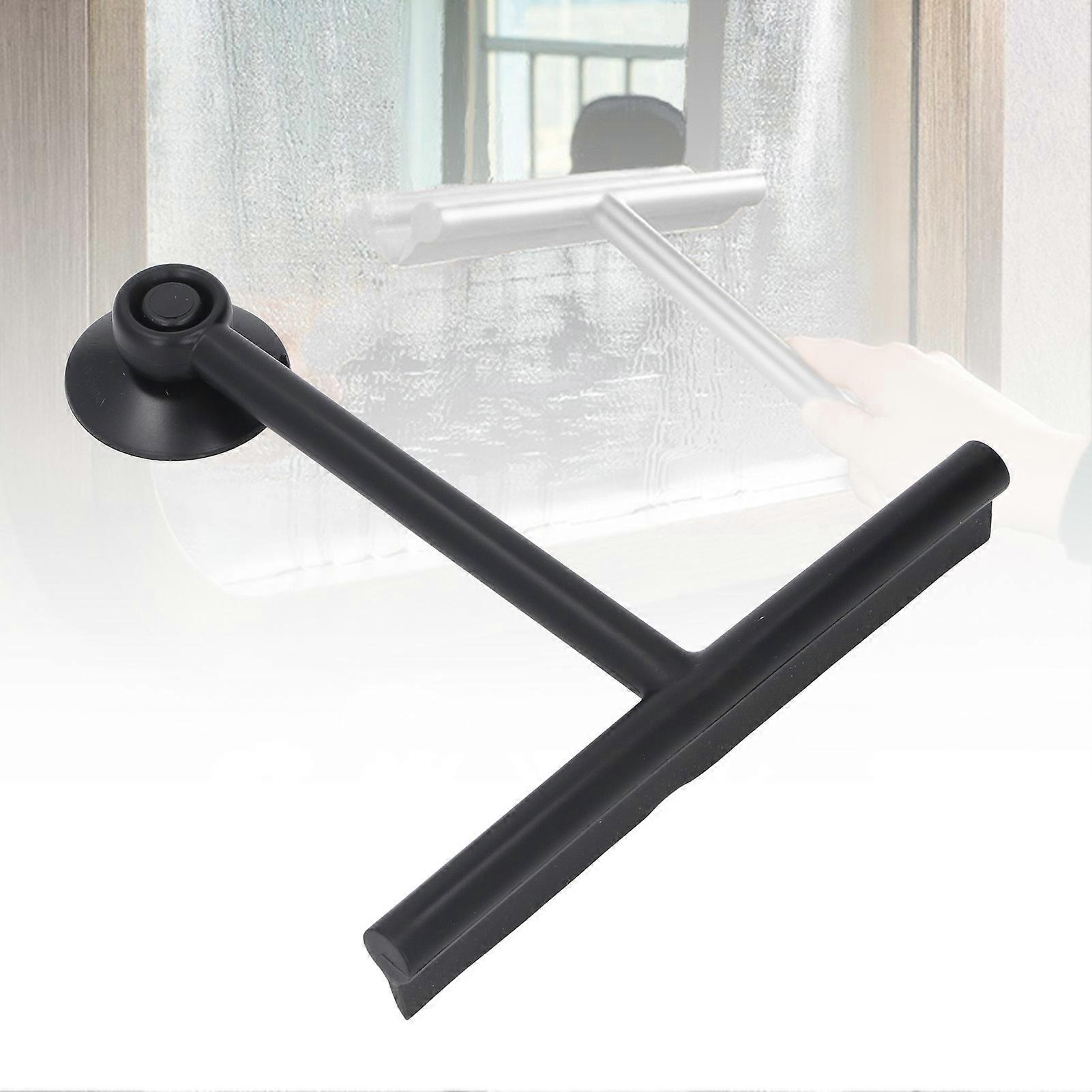 Black Shower Squeegee with Soft Silicone Blade & Suction Cup