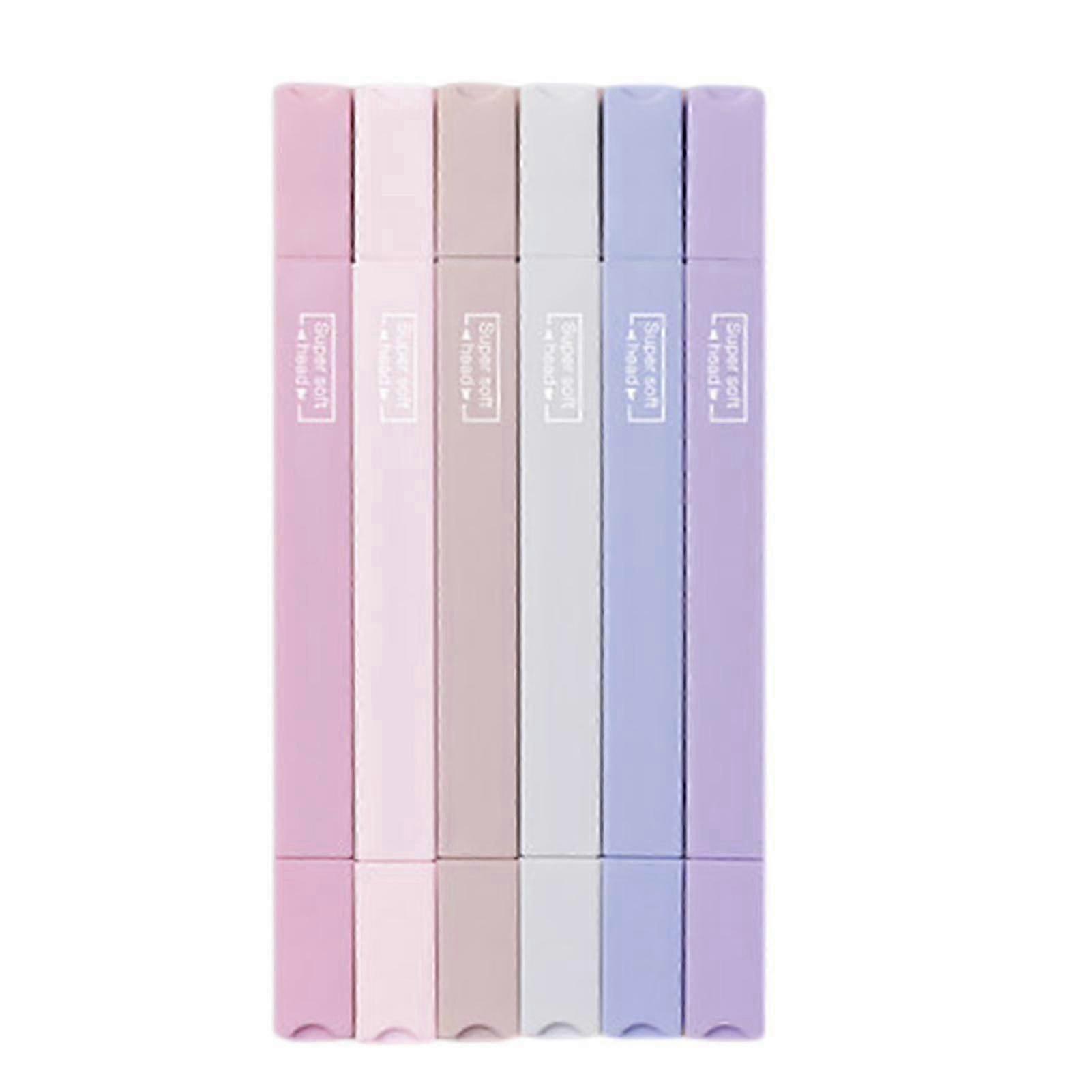 6 Farben Bibel Textmarker Stifte für Journaling, Planer, Notizen, Non-Bleed Pastell Verschiedene Farbe Marker Set