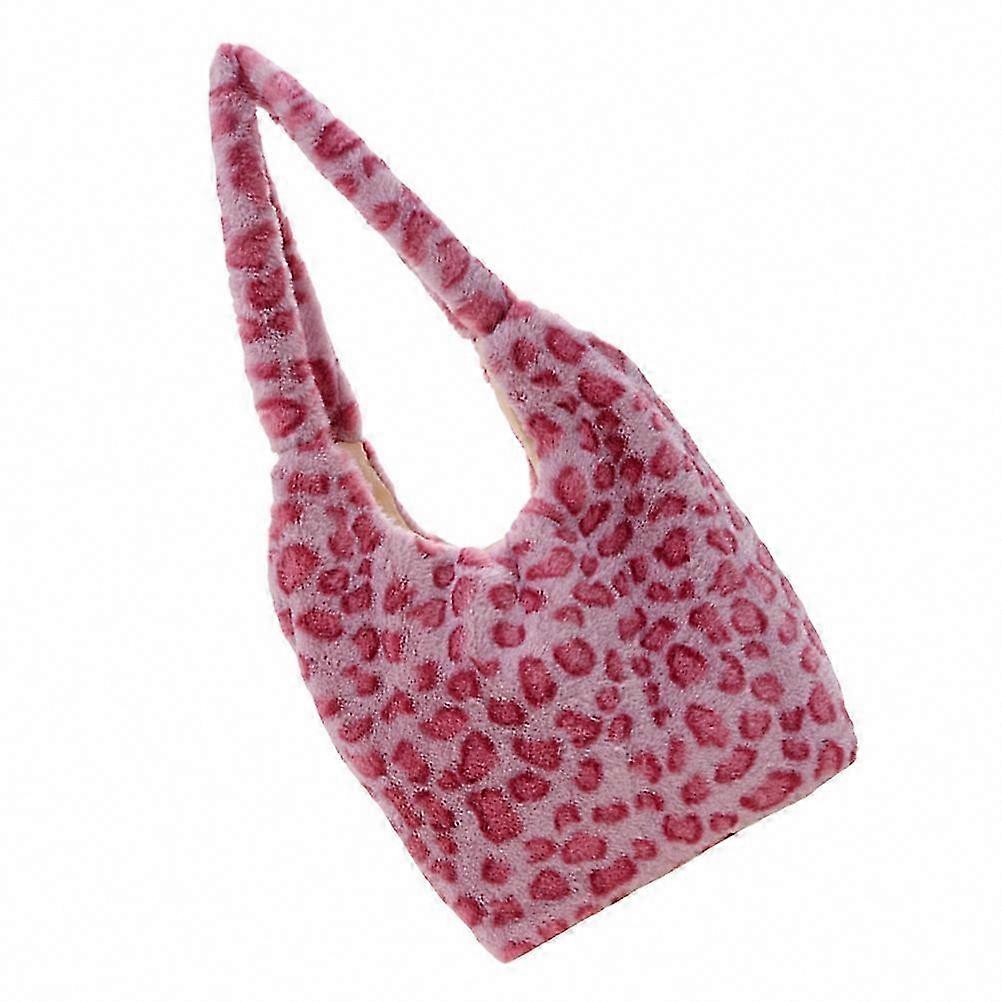 Women's Single Shoulder Bag Plush Handbag Practical Storage Bag for Everyday Use