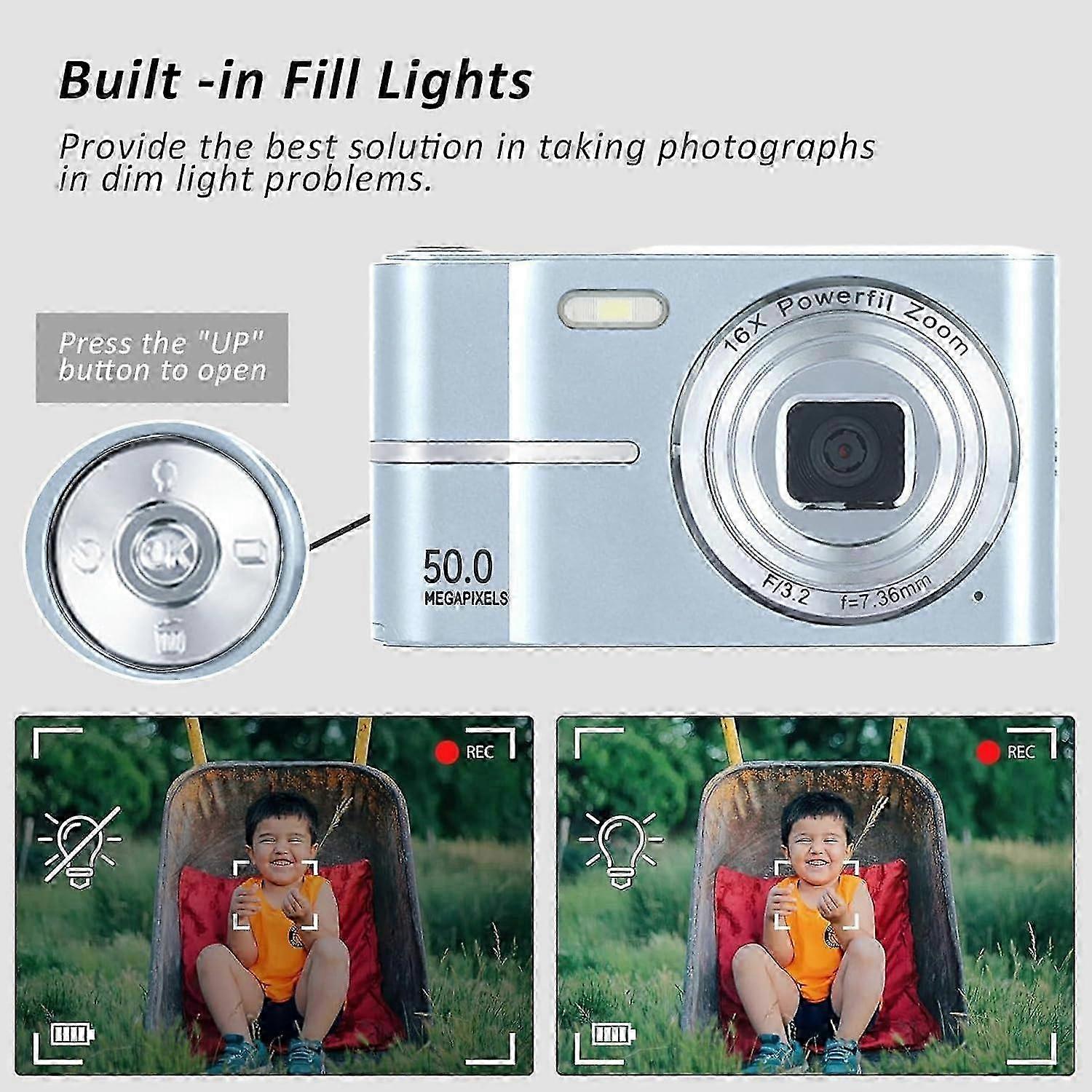 4k Pink Digital Camera, Vlogging Camera Mini Camera for Photography with 4400 Megapixels 2025