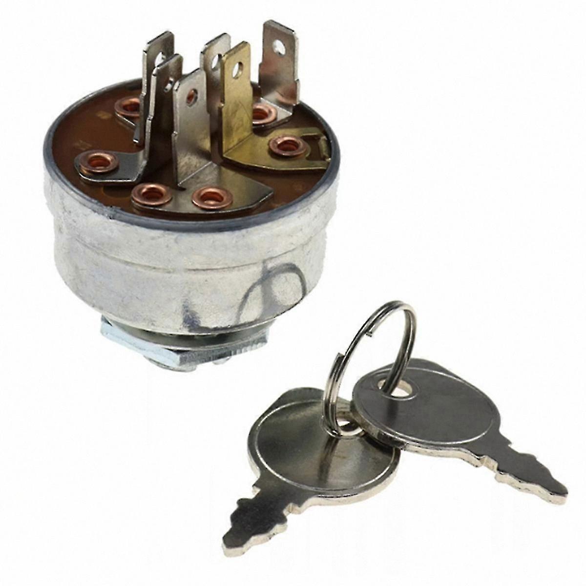 6-Pin Key Ignition Switch for Lawn Mower Start Systems Replacement Part