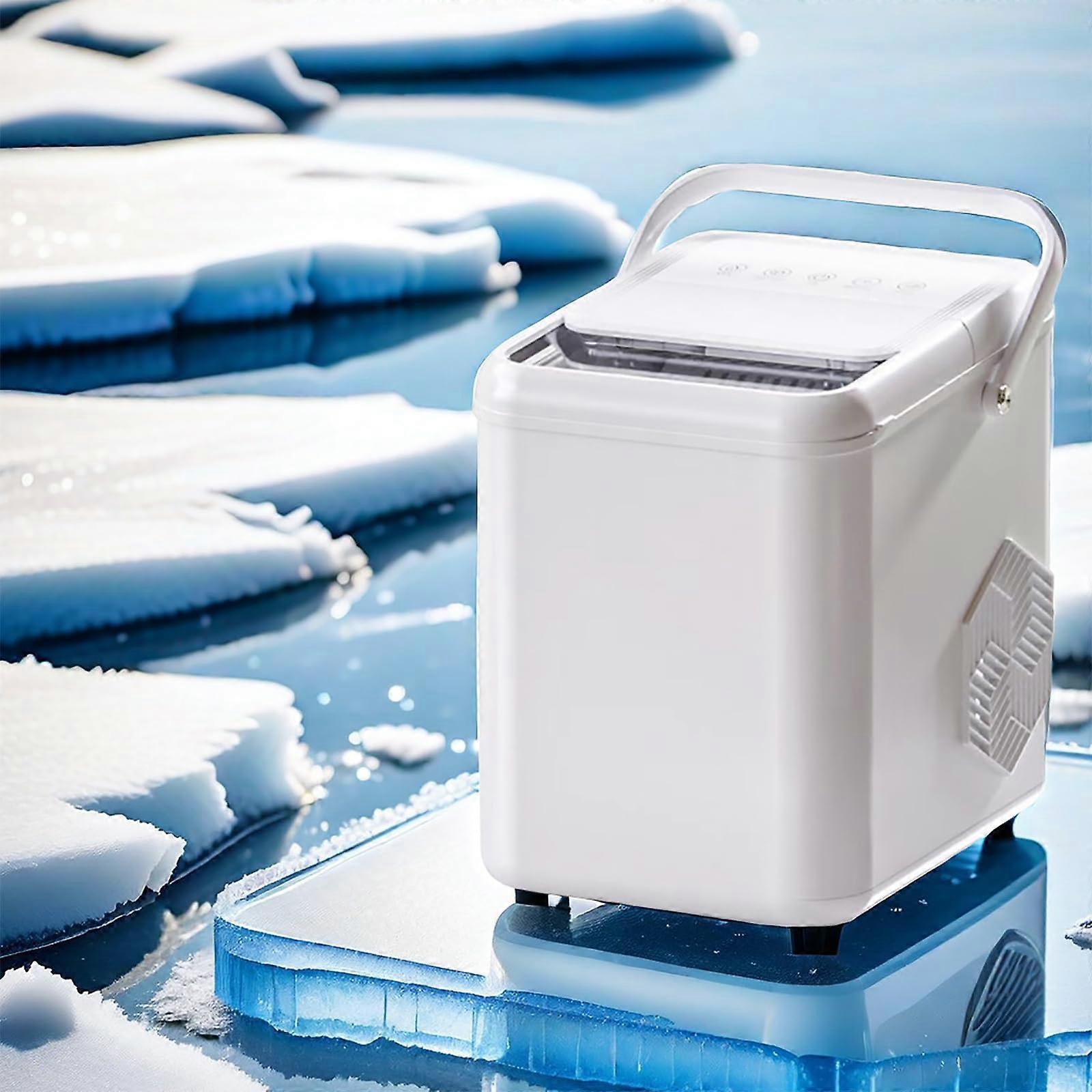Electric Countertop Ice Maker, Portable Blue Detachable Water Tank, 1.4L, 90100 Cubes, 2 Ice Sizes, 6Min Ice, Kitchen
