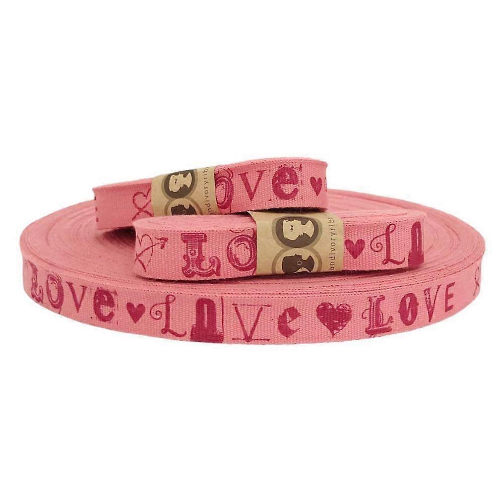 Pink L.O.V.E ribbon 1m