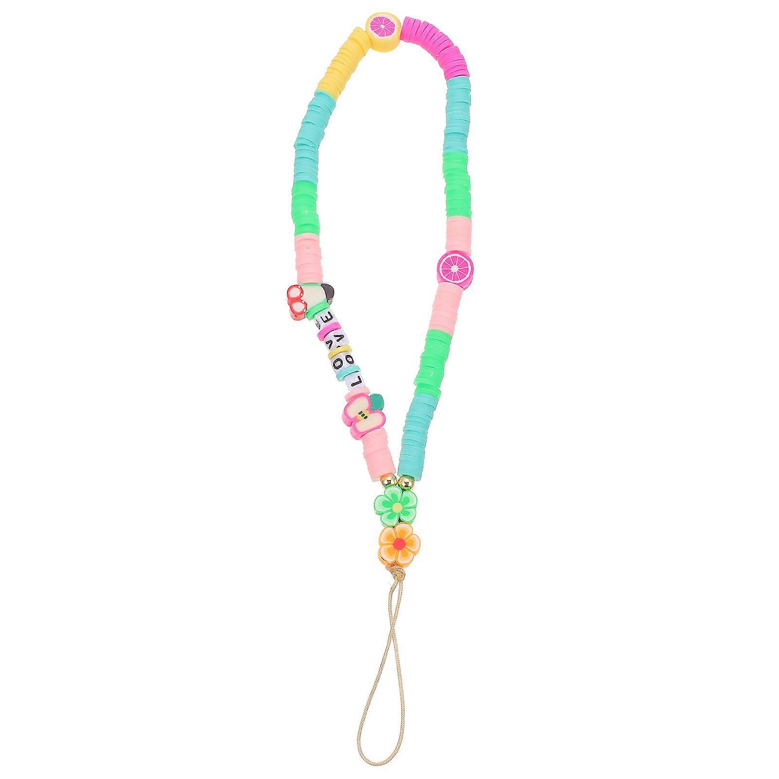 Creative Phone Lanyard Cellphone Beaded Lanyard Practical Everyday Use 1Pack