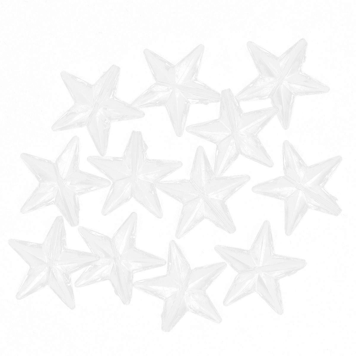 Transparent Acrylic Star Beads Five-Pointed for Decoration 100Pcs DIY