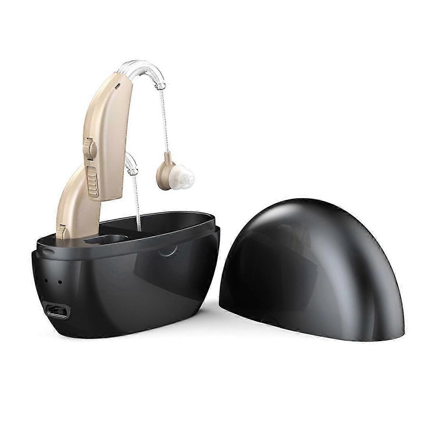 Elderly Loudspeaker Headphones Hearing Device,Complexion & Black