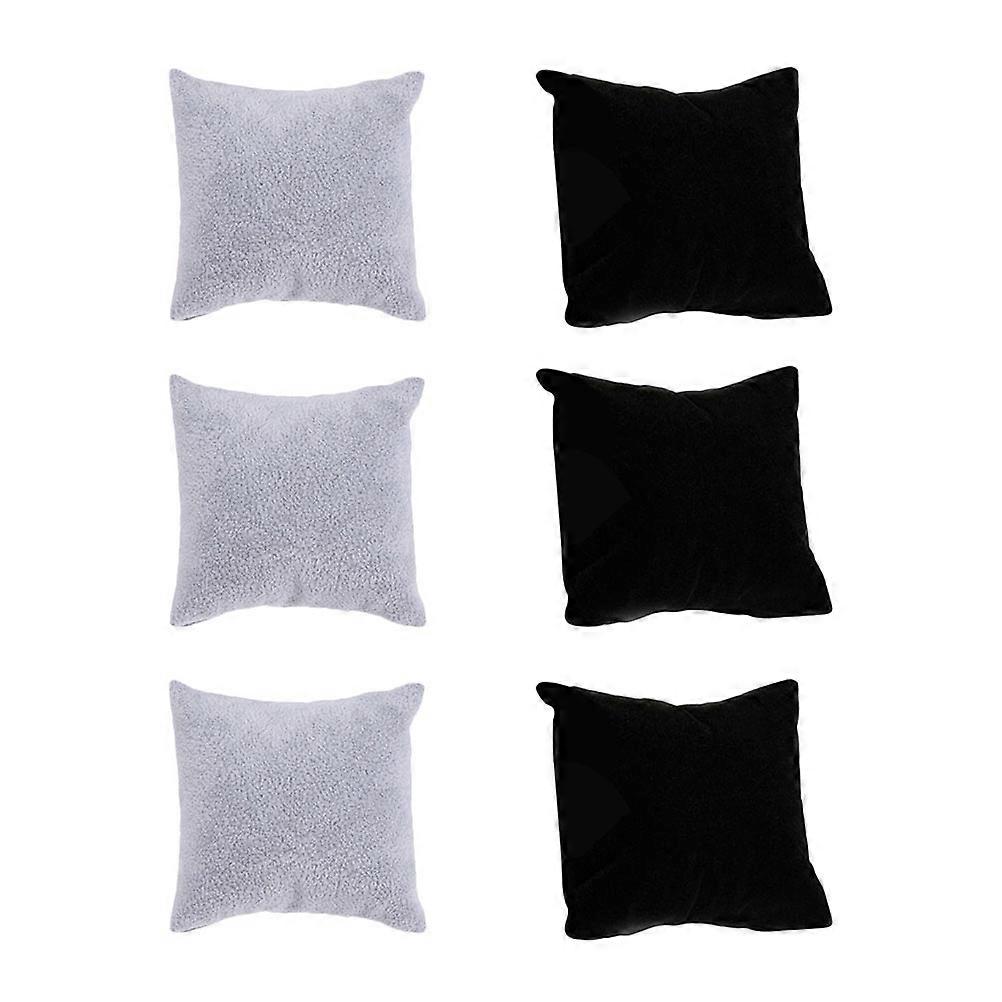 Bangle Display Pillow for Jewelry Display 6Pcs Black Velvet Cushions