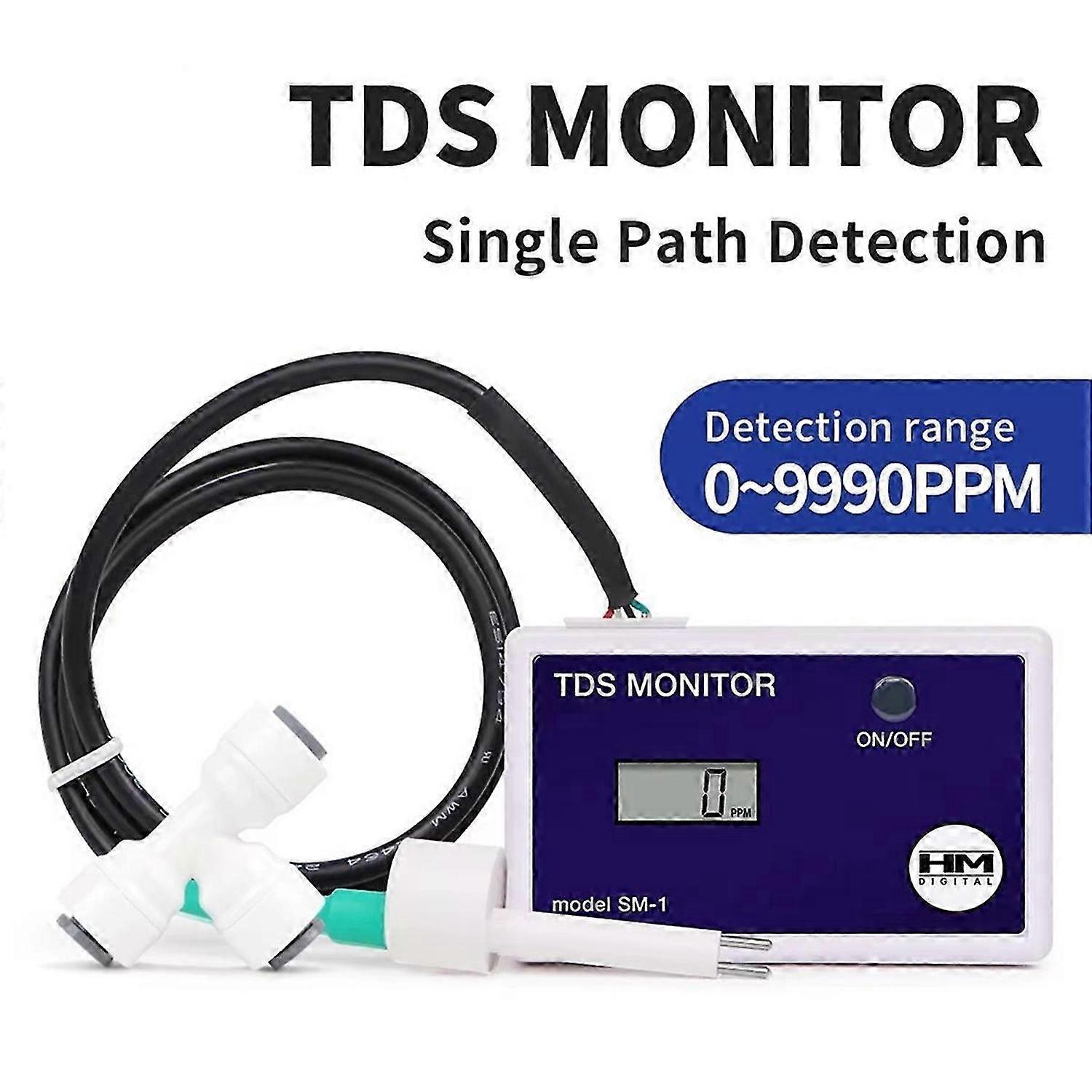 TDS Tester LCD Online Water Quality Meter 0-9990PPM Detection